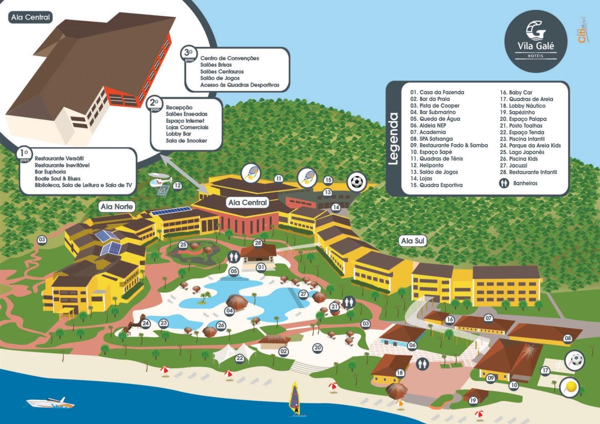 Vila Galé Eco Resort Angra - All Inclusive Angra dos Reis Exteriér fotografie Map of the resort